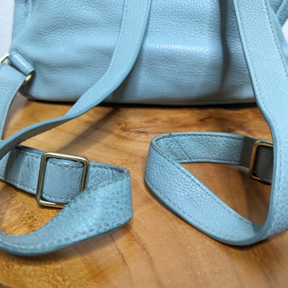Fossil Claire Aqua Teal Leather Backpack - Picture 6 of 14